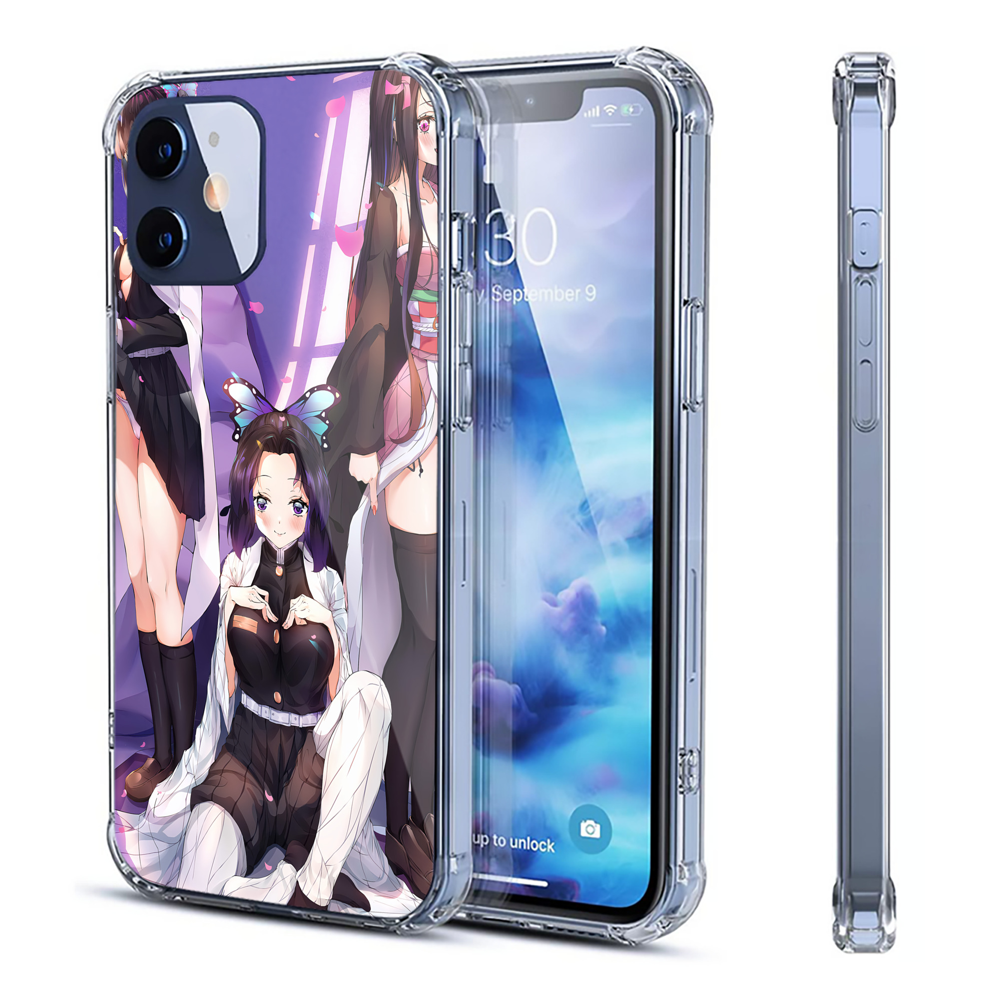 （画像用） 鬼滅の刃（きめつのやいば）竈門 禰󠄀豆子／かまど ねずこ Kamado Nezuko 【iPhone 12シリーズ対応】透明スマホケース（クリアソフトケース）